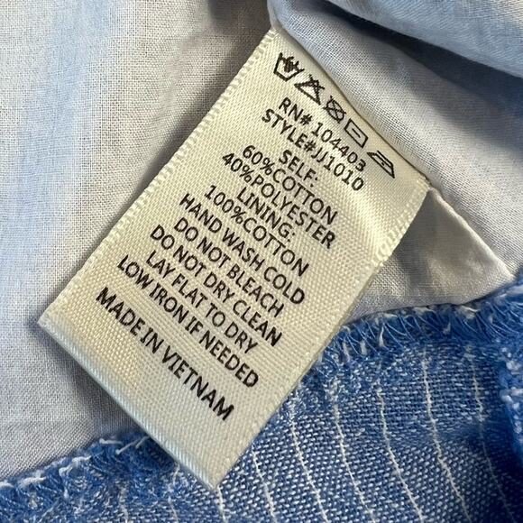 JOA Women's Medium Off The Shoulder Strapless Blue Embroidered Flower - Picture 4 of 9